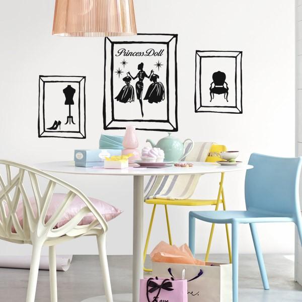 ウォールステッカー プリンセス シール ガーリー フレーム 北欧 壁 リウォール 通販 Paypayモール