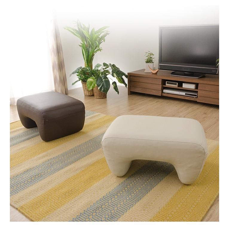 オットマン mashu ottoman ブラウン ブラック アイボリー footrest_5