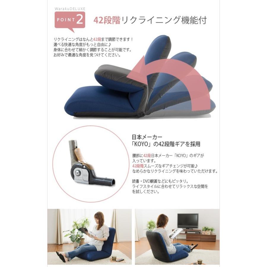 座椅子 和楽チェア DELUXE 全6色 ブラック レッド ブルー ベージュ ブラウン seat chair |  | 04