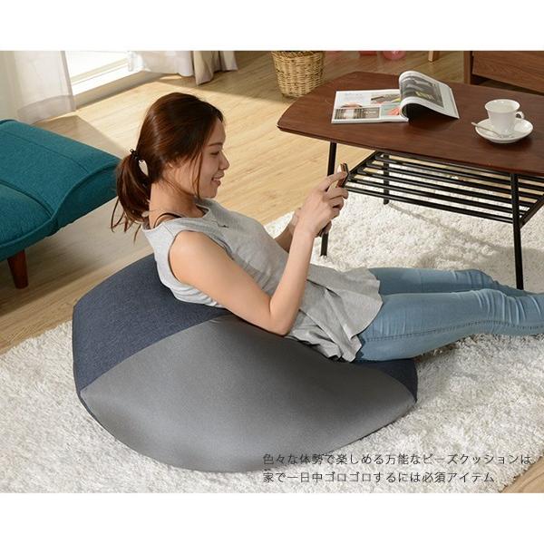 クッション ビーズクッション QUBE Mサイズ ベージュ レッド アッシュグレー インディゴブルー cushion bead cushion_4