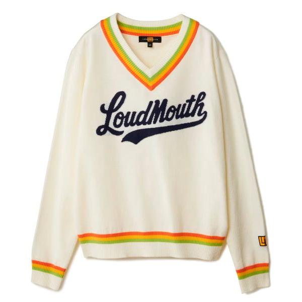 ラウドマウス レディース カレッジロゴ Vネックセーター 派手 ギャル ストレッチ 876751 LOUDMOUTH ゴルフ 2026年 送料無料 あす楽 あすつく | LOUDMOUTH | 12