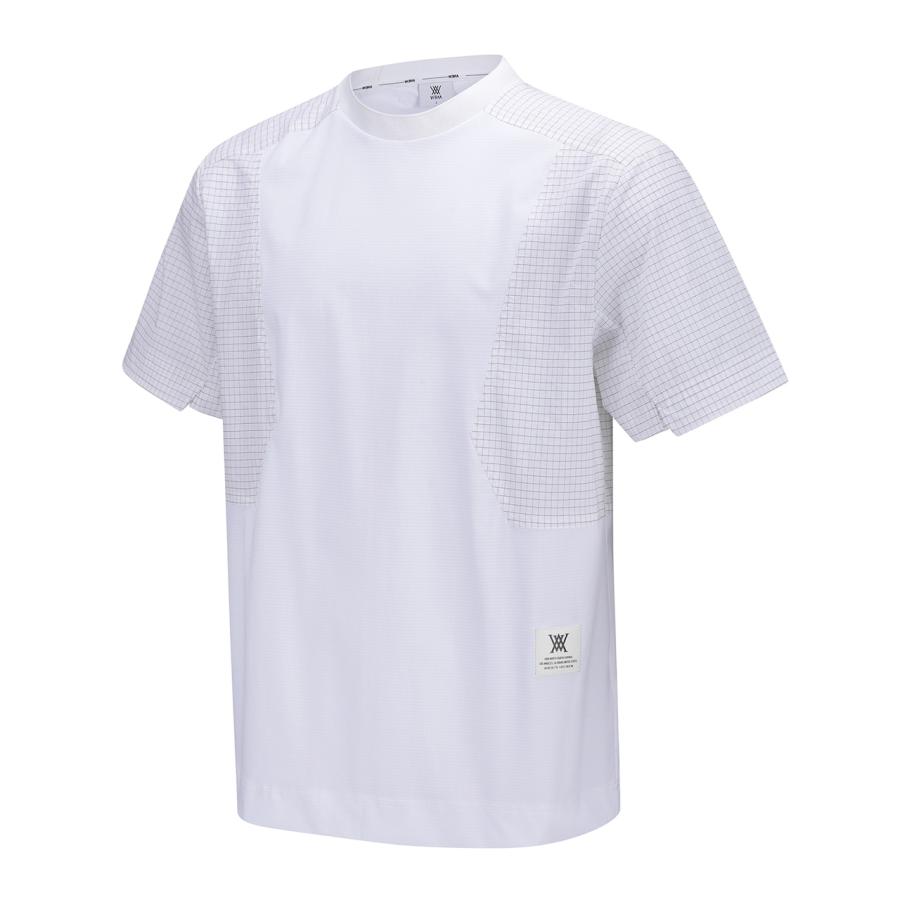 アニュー ゴルフ メンズ ウーブンスリーブ クルーネック Tシャツ 半袖 ANEW WOOVEN SLEEVE CREW NECK 送料無料 AGEMMTS15の画像