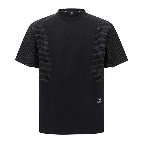 アニュー ゴルフ メンズ ウーブンスリーブ クルーネック Tシャツ 半袖 ANEW WOOVEN SLEEVE CREW NECK 送料無料 AGEMMTS15の画像