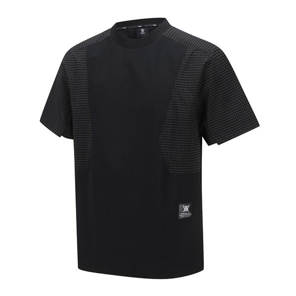 アニュー ゴルフ メンズ ウーブンスリーブ クルーネック Tシャツ 半袖 ANEW WOOVEN SLEEVE CREW NECK 送料無料 AGEMMTS15の画像