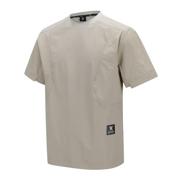 アニュー ゴルフ メンズ ウーブンスリーブ クルーネック Tシャツ 半袖 ANEW WOOVEN SLEEVE CREW NECK 送料無料 AGEMMTS15の画像