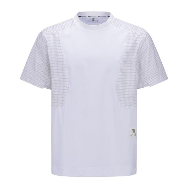 アニュー ゴルフ メンズ ウーブンスリーブ クルーネック Tシャツ 半袖 ANEW WOOVEN SLEEVE CREW NECK 送料無料 AGEMMTS15の画像
