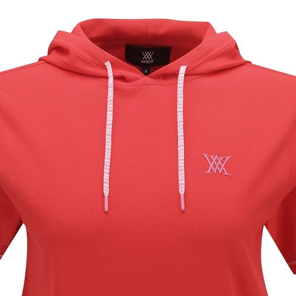 アニュー ゴルフ ウィメンズ フーディポイントセーター 半袖 ANEW HOODIE POINT SWEARTER 送料無料 AGEMWKN03の画像