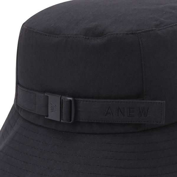 バケットハット 黒 ロゴ刺繍付き アニューゴルフ