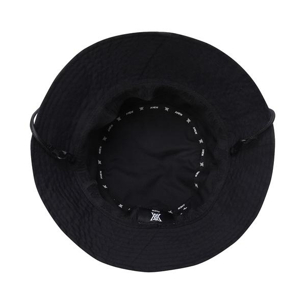 バケットハット 黒 ロゴ刺繍付き　 アニューゴルフ バケットハット 黒 ロゴ刺繍付き アニューゴルフ