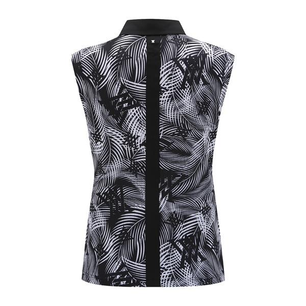アニュー ゴルフ ウィメンズ 襟付き ノースリーブ シャツ ANEW COLLARED SLEEVELESS 送料無料 AGFMWTN02BKの画像