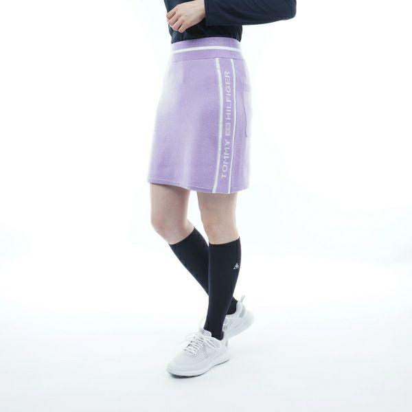 トミー ヒルフィガー ゴルフ   GOLF ラインロゴ ニットスカート レディス トミーヒルフィガー ラインロゴ ニットスカート ゴルフ ウェア
