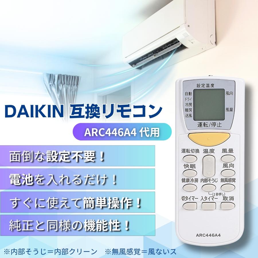 (未使用･未開封品)　ダイキン エアコンリモコン ARC446A4 60wa65s Amazon.co.jp: ZdalaMit ダイキン エアコン リモコンARC446A4