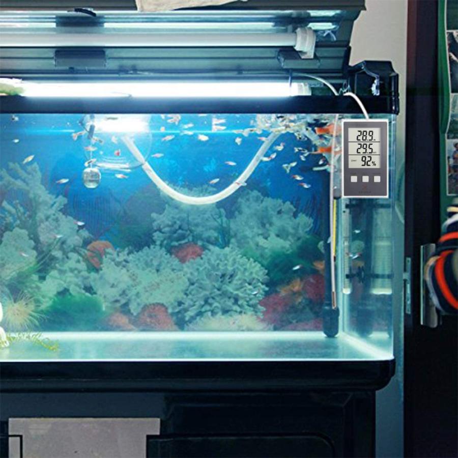 Mewtogoデジタル温度湿度計 温度湿度計 水温計 爬虫類温度計 水槽用水温計 比重計 電子温度計湿度計 マグネット付き 置き掛け 室内温 Rexis 通販 Yahoo ショッピング