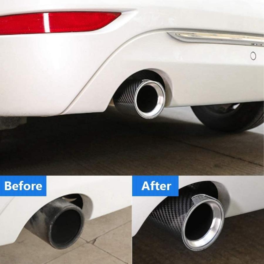 Qiilu 車用排気管 エキゾーストパイプ 排気パイプ 防錆 ステンレス材質 カーボンファイバー調パイプ 改装用品 60mm直径 M F87 Rexis 通販 Yahoo ショッピング