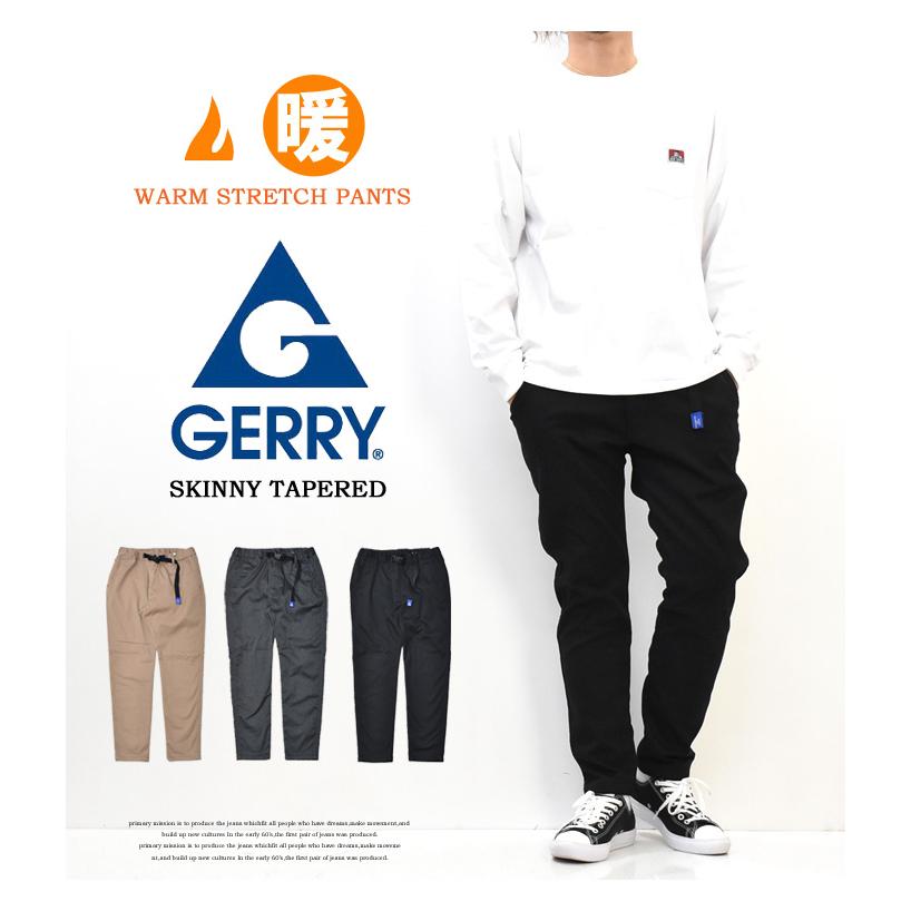 GERRY ジェリー 裏フリース ストレッチツイル クライミング スキニーパンツ アウトドア チノパンツ 秋冬 メンズ 暖かいパンツ キャンプ 7574 | EDWIN | 01