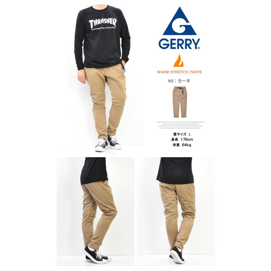 GERRY ジェリー 裏フリース ストレッチツイル クライミング スキニーパンツ アウトドア チノパンツ 秋冬 メンズ 暖かいパンツ キャンプ 7574 | EDWIN | 12