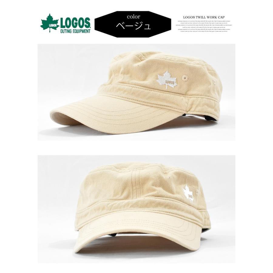 LOGOS ロゴス ロゴ刺繍 ワークキャップ 帽子 メンズ レディース ユニセックス キャップ ブランドロゴ 定番 LS6K203Z｜rexone｜05
