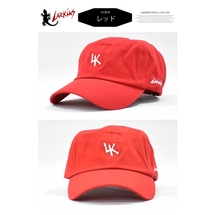 LARKINS ラーキンス ロゴ刺繍 ローキャップ 帽子 メンズ レディース ユニセックス キャップ ブランドロゴ ベースボールキャップ LKTM-109 | LRG | 06