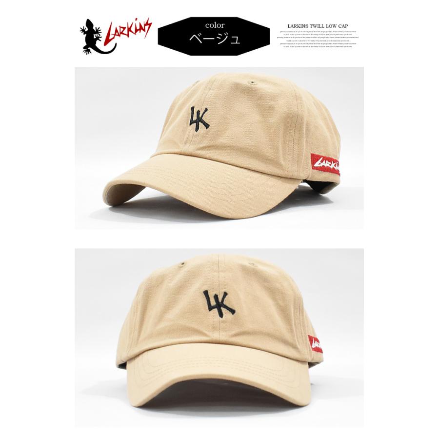 LARKINS ラーキンス ロゴ刺繍 ローキャップ 帽子 メンズ レディース ユニセックス キャップ ブランドロゴ ベースボールキャップ LKTM-109 | LRG | 08