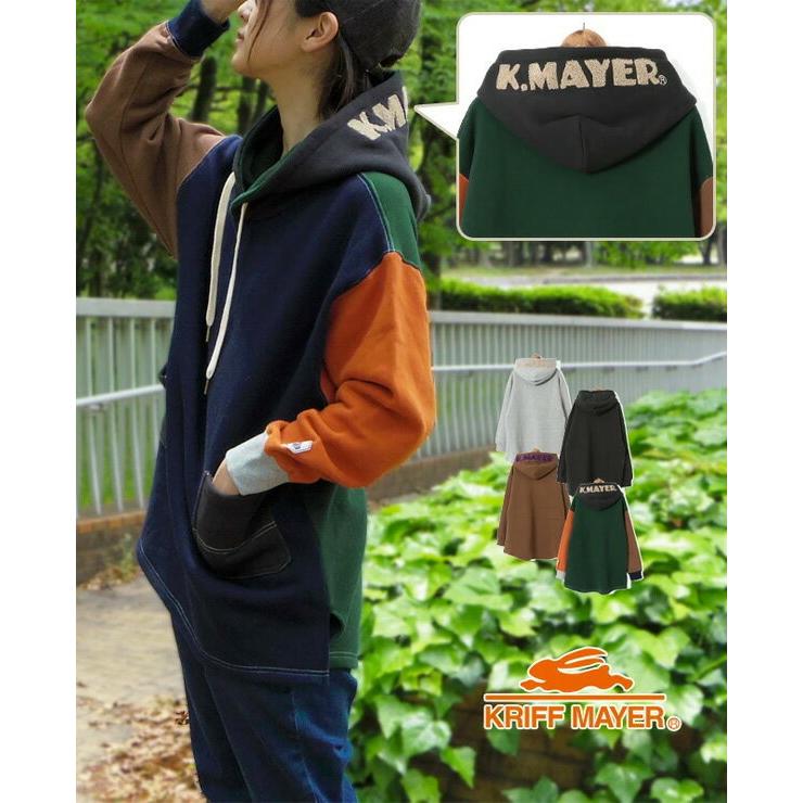 Kriff Mayer クリフメイヤー レディース 裏起毛スウェット チュニック パーカー フードロゴ スウェットパーカー l 105 Rex One 通販 Yahoo ショッピング