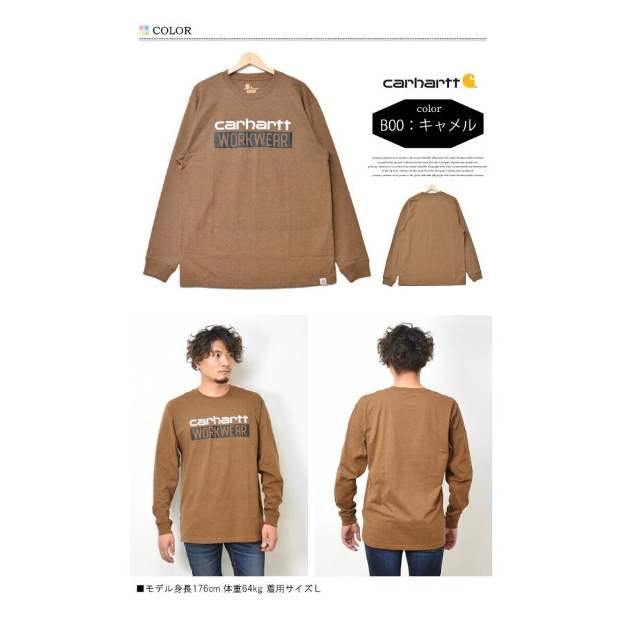 Carhartt カーハート ロゴプリント 長袖 Tシャツ ユニセックス Carhartt カーハート ロゴプリント 長袖 Tシャツ ユニセックス