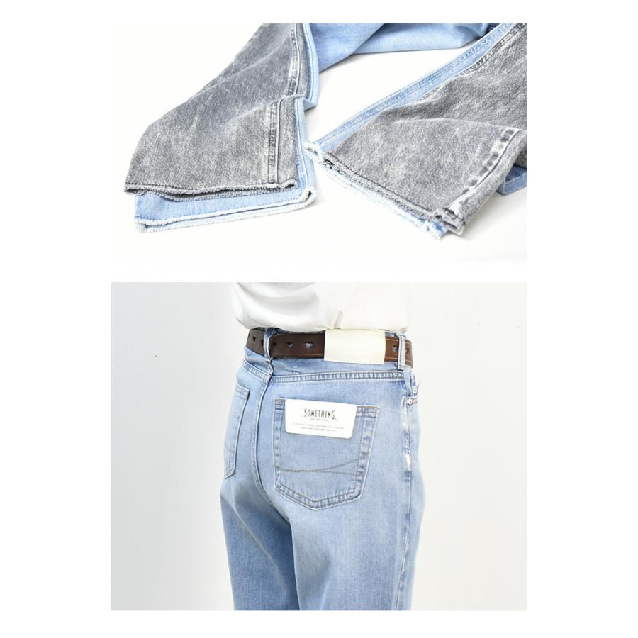 SOMETHING サムシング クロップドパンツ デニム ジーンズ カットオフ 切りっぱなし フリンジ パンツ 日本製 レディース 送料無料 SEA003 | SOMETHING | 06