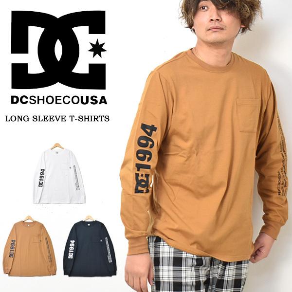 SALE セール DC SHOES ディーシーシューズ 胸ポケット 袖プリント 長袖 Tシャツ ユニセックス プリントTシャツ  DLT211020｜rexone