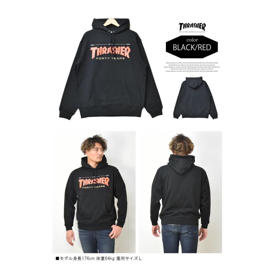 THRASHER（スラッシャー） 40周年モデル ロゴプリント スウェット