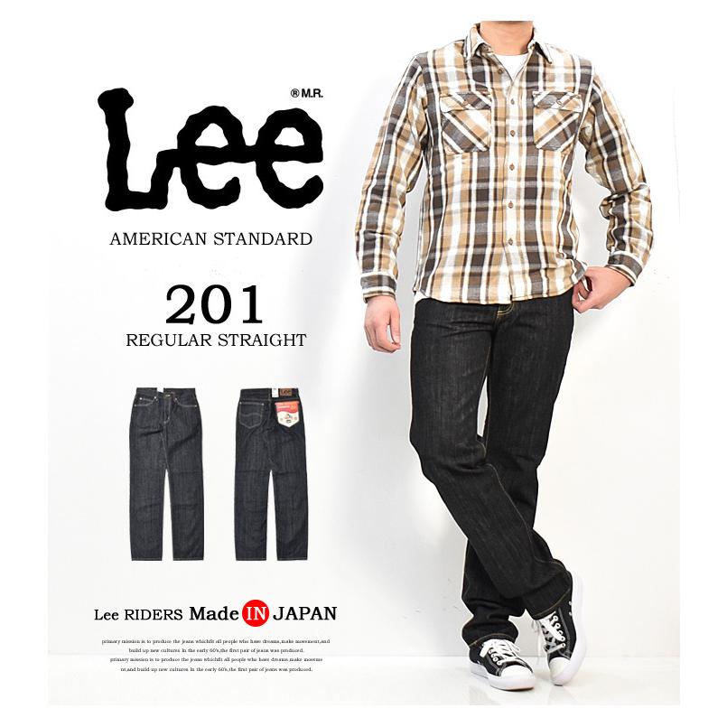 Lee リー アメリカンスタンダード 201 レギュラーストレート デニム ジーンズ 股上深め パンツ メンズ 大きいサイズあり Lee 02010-201 ブラックデニム｜rexone｜02