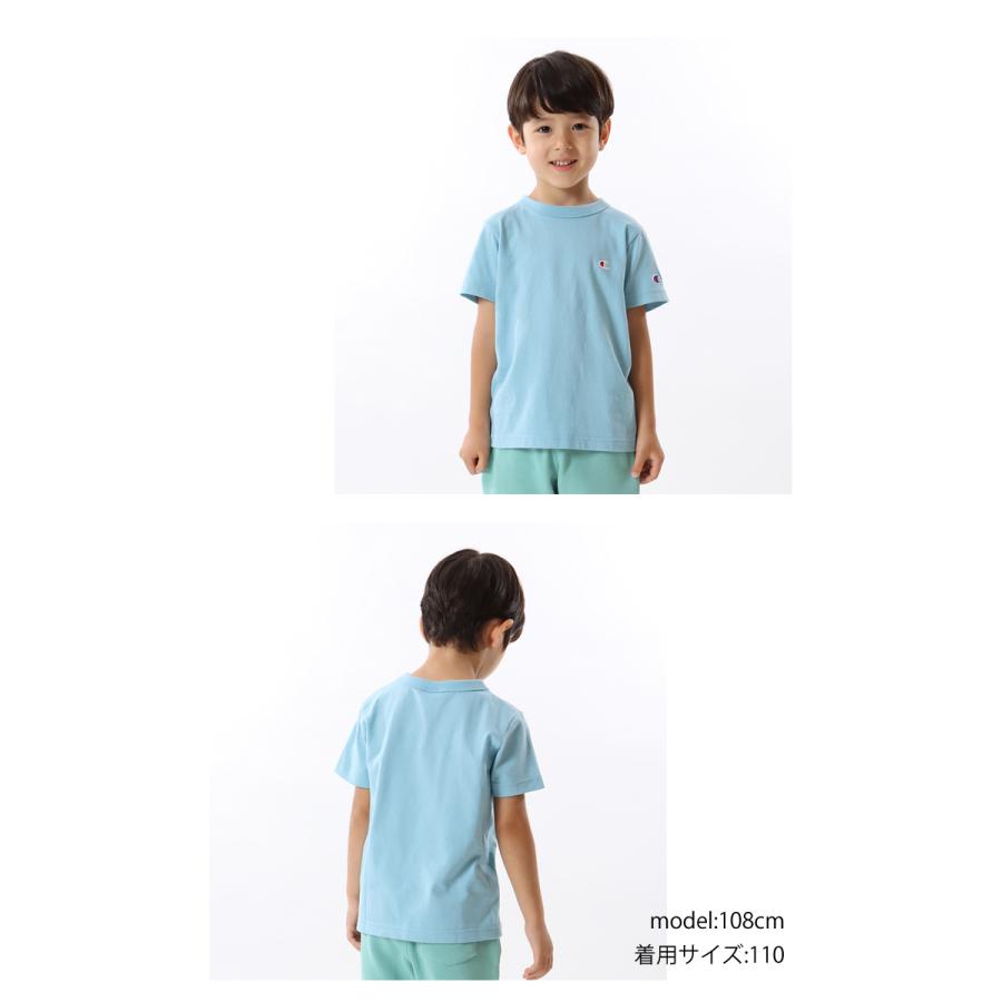 Champion チャンピオン キッズ ワンポイント刺繍 半袖 Tシャツ 100cm  