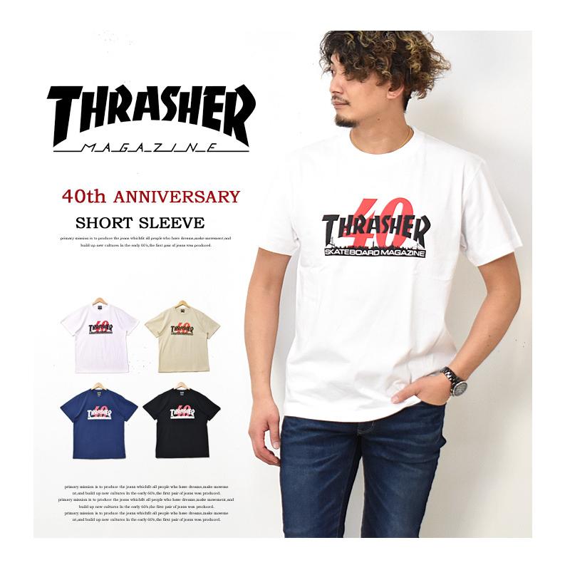 SALE セール THRASHER スラッシャー 40周年 ロゴプリント 半袖Tシャツ TH91297 | THRASHER | 01