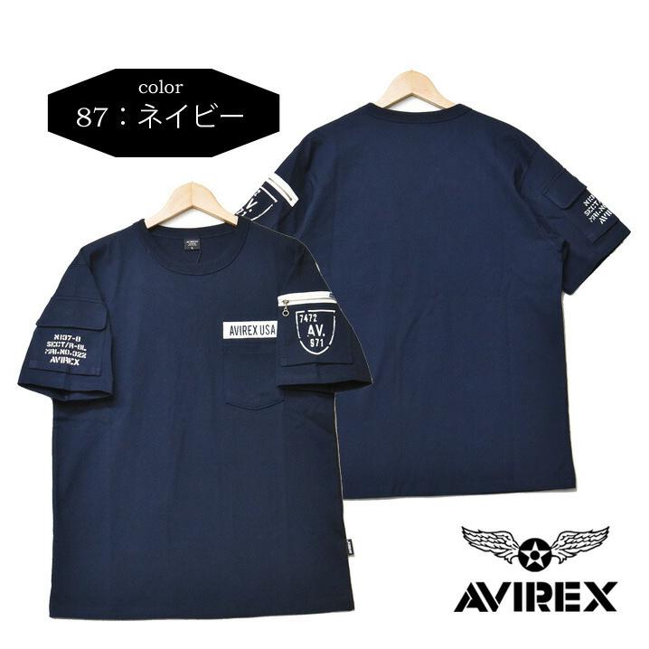 AVIREX アビレックス ファティーグTシャツ クルーネック 半袖Tシャツ ポケットTシャツ 胸ポケット 6113328｜rexone｜09