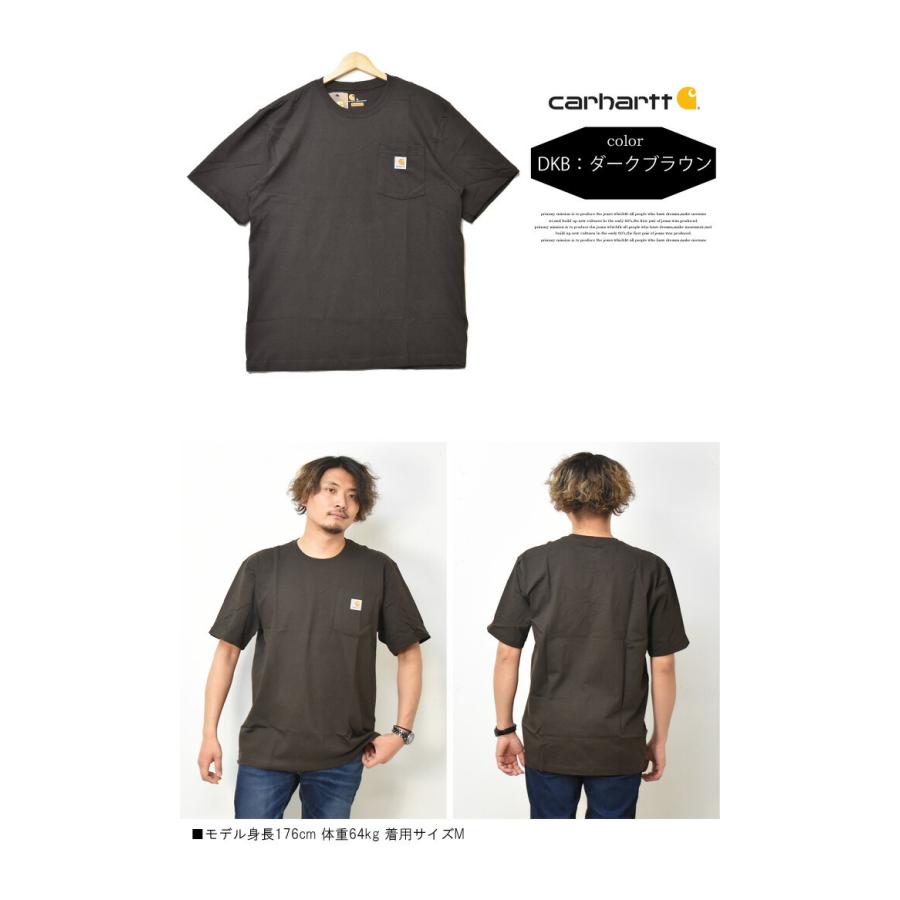 Carhartt ボーダーポロシャツ XL ワンポイントロゴ Carhartt（カーハート） 胸ポケット 半袖Tシャツ ワンポイント クルー