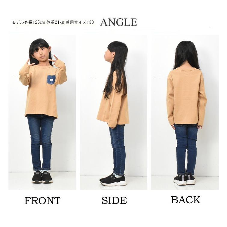 Lee（リー） SALE セール キッズ デニムポケット 長袖 Tシャツ 130cm