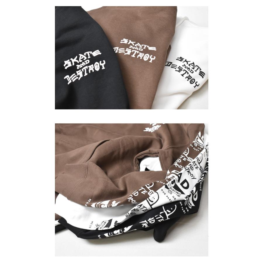 THRASHER（スラッシャー） 袖プリント スウェットパーカー プル