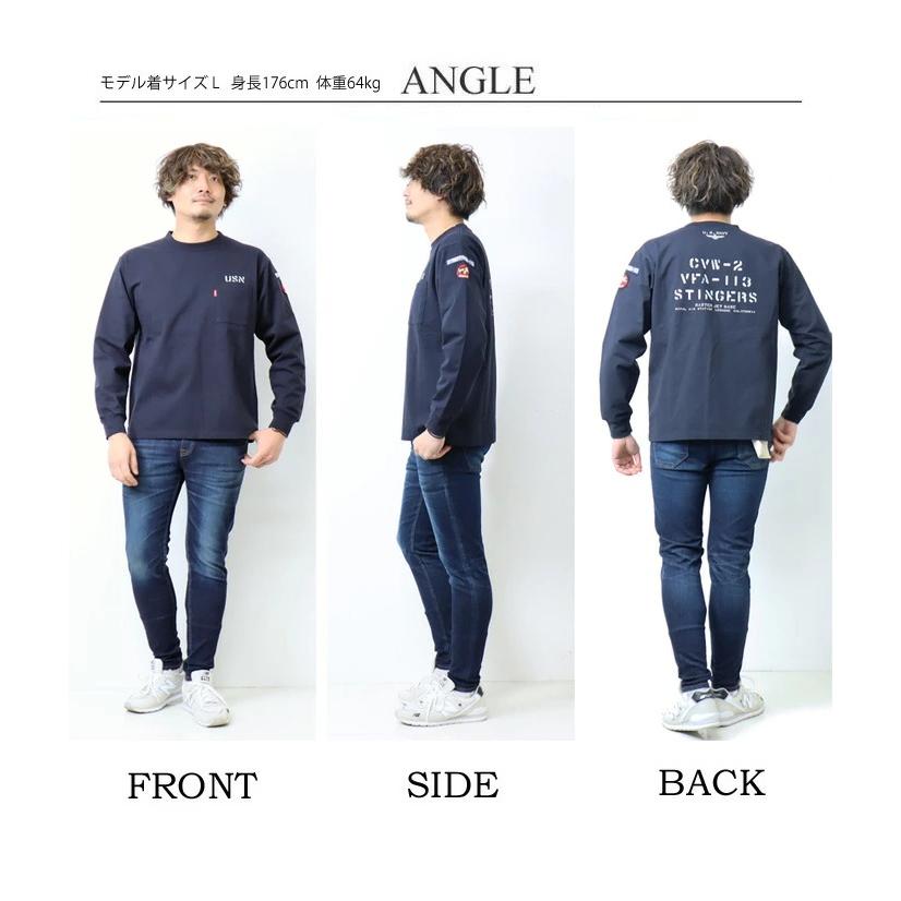 AVIREX アヴィレックス ネイバル パッチ ロングスリーブ Tシャツ AVIREX アヴィレックス ネイバル パッチ ロングスリーブ Tシャツ