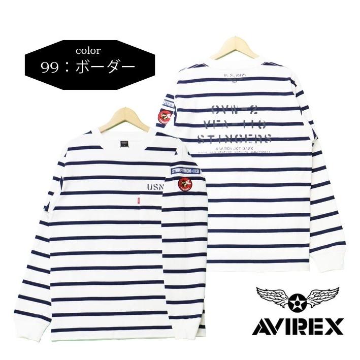 AVIREX アヴィレックス ネイバル パッチ ロングスリーブ Tシャツ