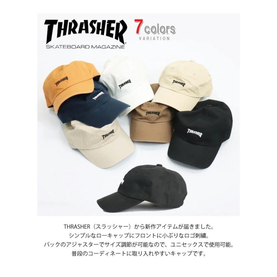 THRASHER（スラッシャー） ロゴ刺繍 ローキャップ 帽子 ベースボール