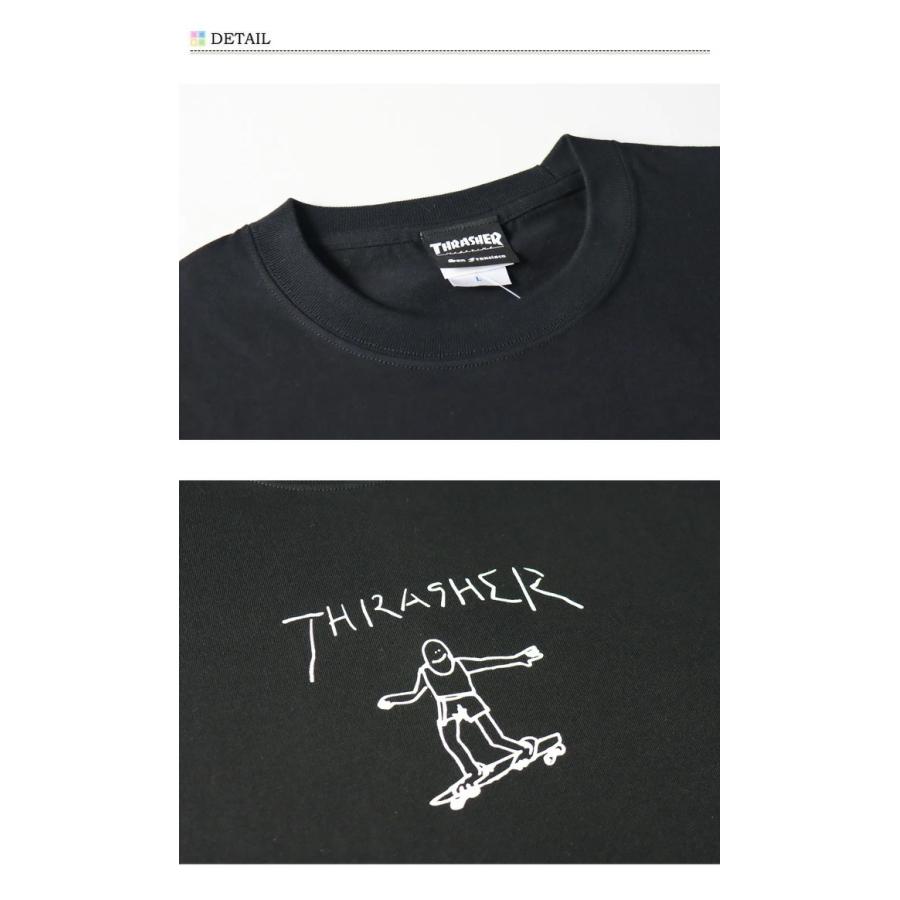 THRASHER スラッシャー マークゴンザレス ロゴプリント 長袖 Tシャツ ロゴTシャツ 長T ロンＴ カットソー ユニセックス TH8328 | THRASHER | 10