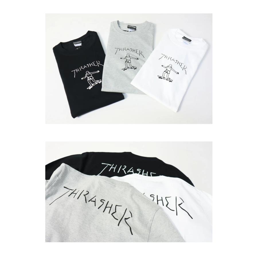THRASHER スラッシャー マークゴンザレス ロゴプリント 長袖 Tシャツ ロゴTシャツ 長T ロンＴ カットソー ユニセックス TH8328 | THRASHER | 08
