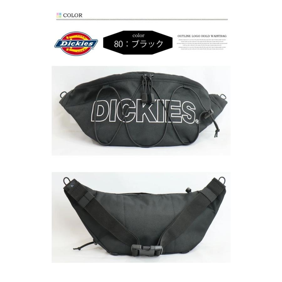 Dickies ディッキーズ アウトラインロゴ ウエストバッグ メンズ レディース ユニセックス ボディバッグ ウエストポーチ 14844600 | Dickies | 02