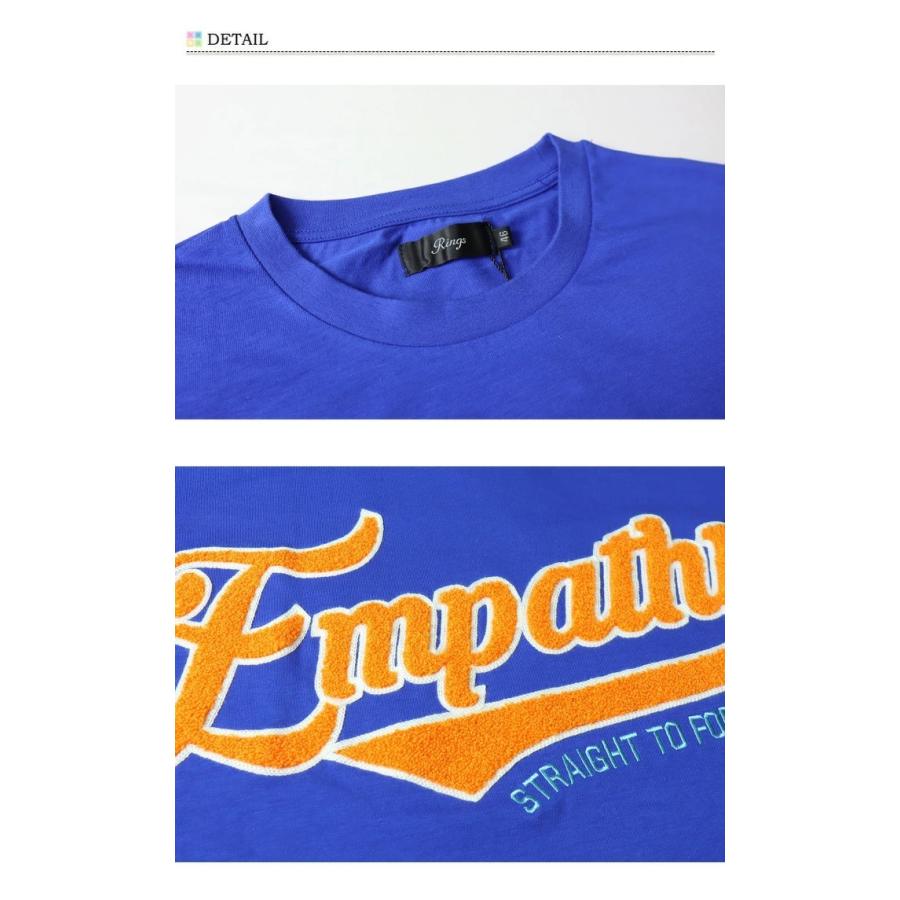 SALE セール Rings リングス ベースボールロゴ 半袖Tシャツ 半T メンズ レディース ユニセックス ビッグシルエット ドロップショルダー 122506 | SMILEY FACE | 10