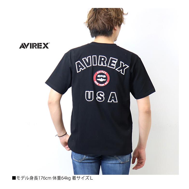 AVIREX アヴィレックス ヴァ―シティー ロゴ Tシャツ 刺繍 半袖