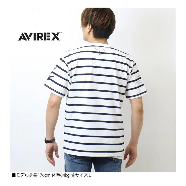 AVIREX（アヴィレックス） ナバル ポケット Tシャツ 刺繍 半袖 Tシャツ