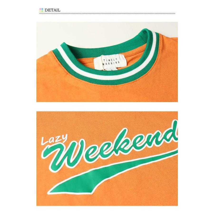 SALE セール Timely Warning タイムリーワーニング ラインリブ ベースボールロゴ 半袖 Tシャツ 半T メンズ レディース ユニセックス プリント 2551049 | TIMELY WARNING | 13