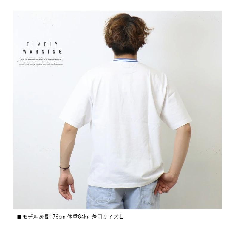 SALE セール Timely Warning タイムリーワーニング ラインリブ ベースボールロゴ 半袖 Tシャツ 半T メンズ レディース ユニセックス プリント 2551049 | TIMELY WARNING | 04