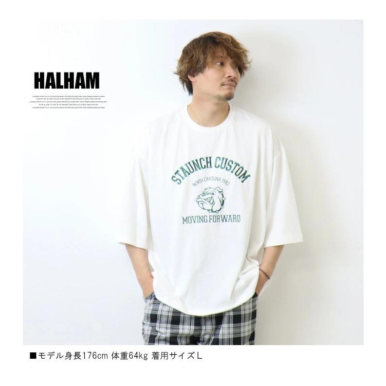 SALE セール HALHAM ハルハム 刺繍 ビッグシルエット Tシャツ ブルドッグ ワイドシルエット メンズ レディース ユニセックス 122622H | HALHAM | 03