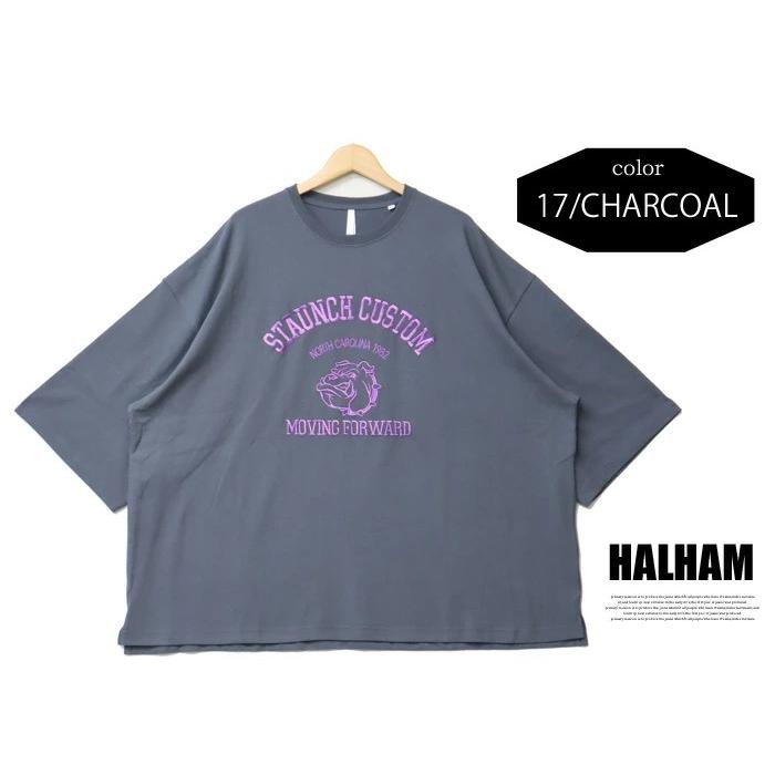 SALE セール HALHAM ハルハム 刺繍 ビッグシルエット Tシャツ ブルドッグ ワイドシルエット メンズ レディース ユニセックス 122622H | HALHAM | 08