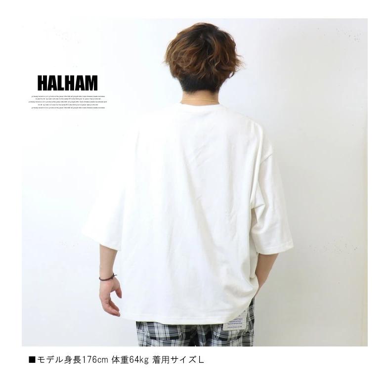 SALE セール HALHAM ハルハム ベースボールロゴ ビッグシルエット Tシャツ サガラ刺繍 ワイドシルエット メンズ レディース ユニセックス 122623H | HALHAM | 04