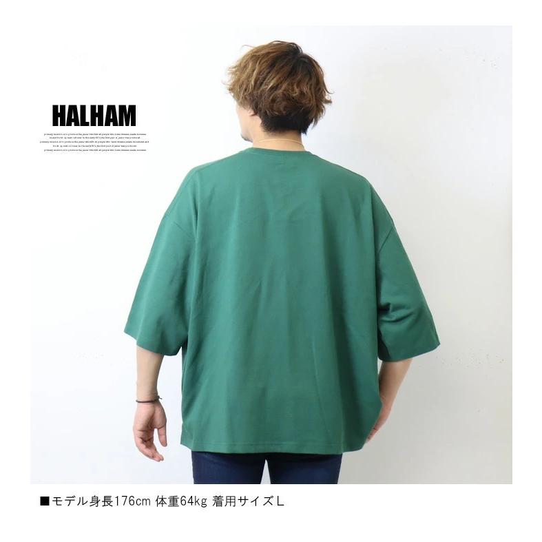 SALE セール HALHAM ハルハム ベースボールロゴ ビッグシルエット Tシャツ サガラ刺繍 ワイドシルエット メンズ レディース ユニセックス 122623H | HALHAM | 07